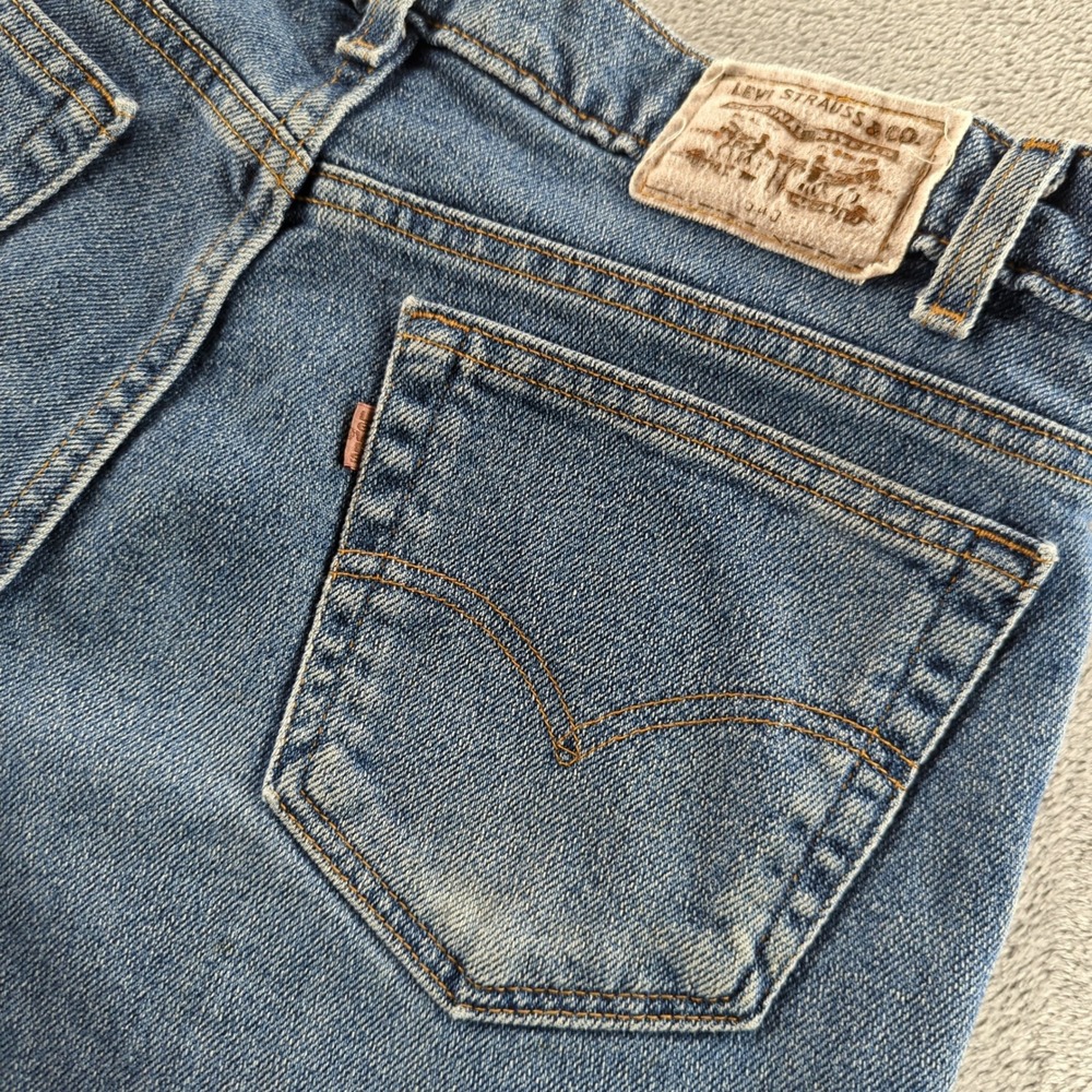 Vintage Levis Mens 36 (Fits 34x29) Blue Faded 614 Flex Orange Tab Made USA 1999